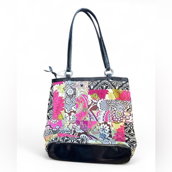 Rare  Vera Bradley Colorful Patchwork Tote Bag - Picture 2 of 4